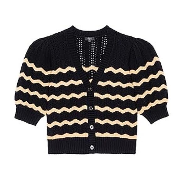 Rails Isla Cardigan Black Camel Stripe - Picture 1 of 7